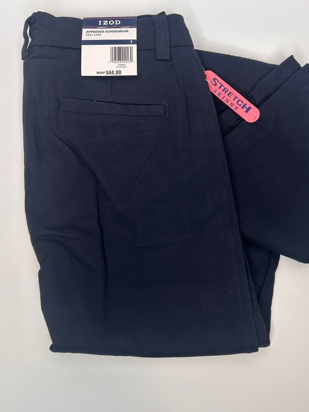 IZOD Juniors Uniform Stretch Twill Skinny Pant, Navy , 1 - Picture 14 of 14